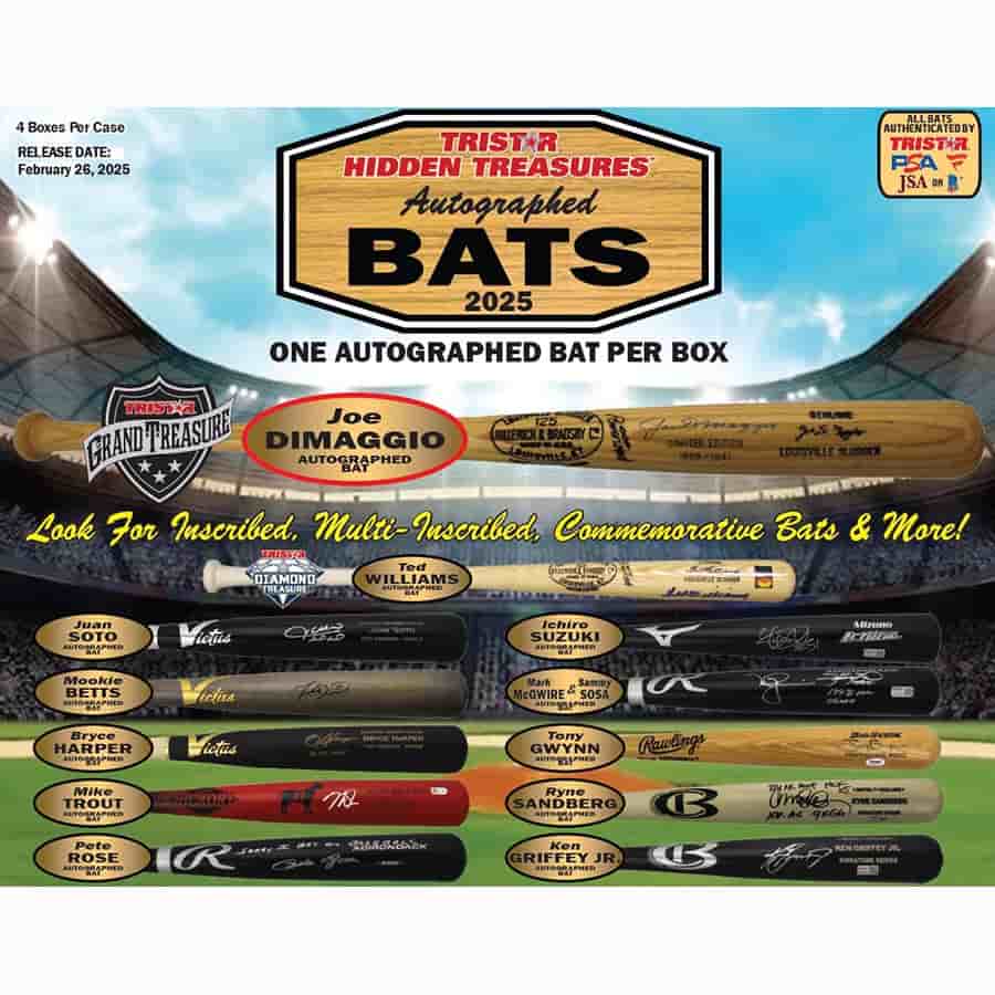 2025 TriStar Hidden Treasures Autographed Baseball Bats Hobby Box