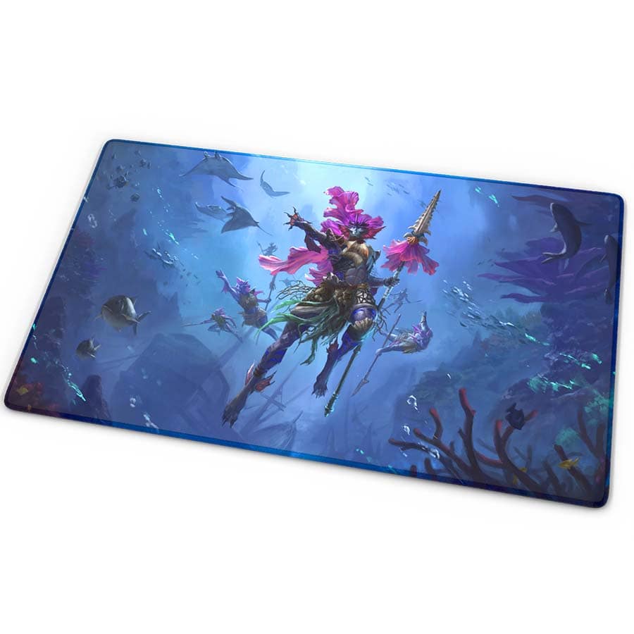 ARCANE FORTRESS: TRIBES COLLECTION: EMPEROR OF THE DEEP STANDARD PLAYMAT (24-INCH X 14-INCH)