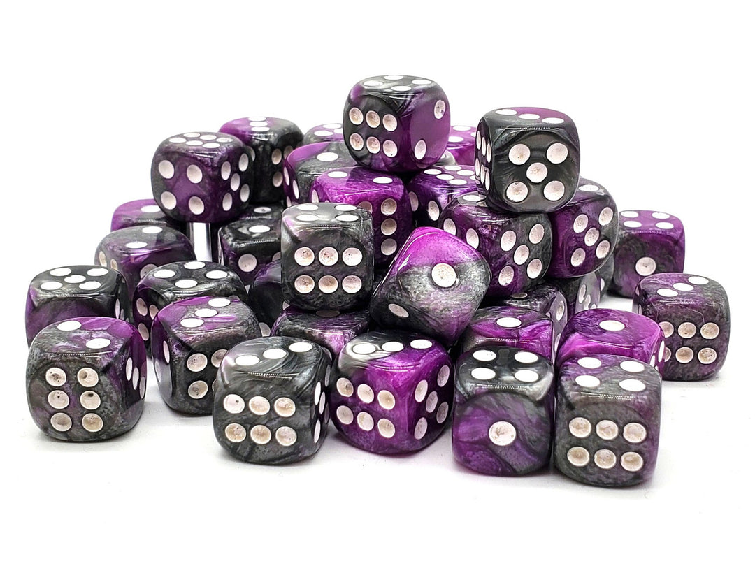 Bag-O-D6's 50CT Vorpal Silver & Purple
