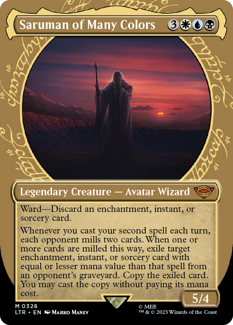 Saruman of Many Colors (LTR-328) - : (Showcase) (Borderless) Foil