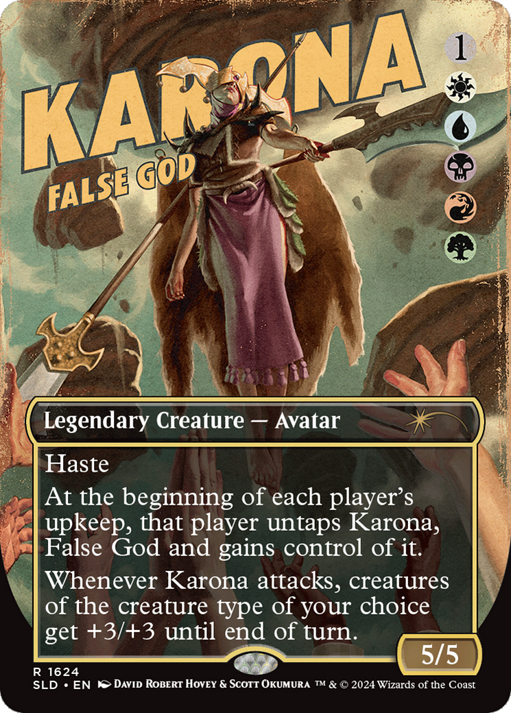 Karona, False God (SLD-1624) -  (Borderless) Foil