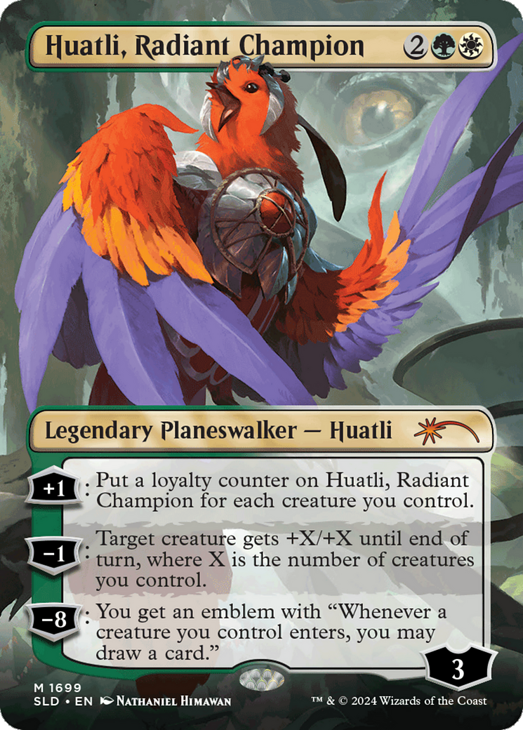 Huatli, Radiant Champion (SLD-1699) -  (Borderless) Foil