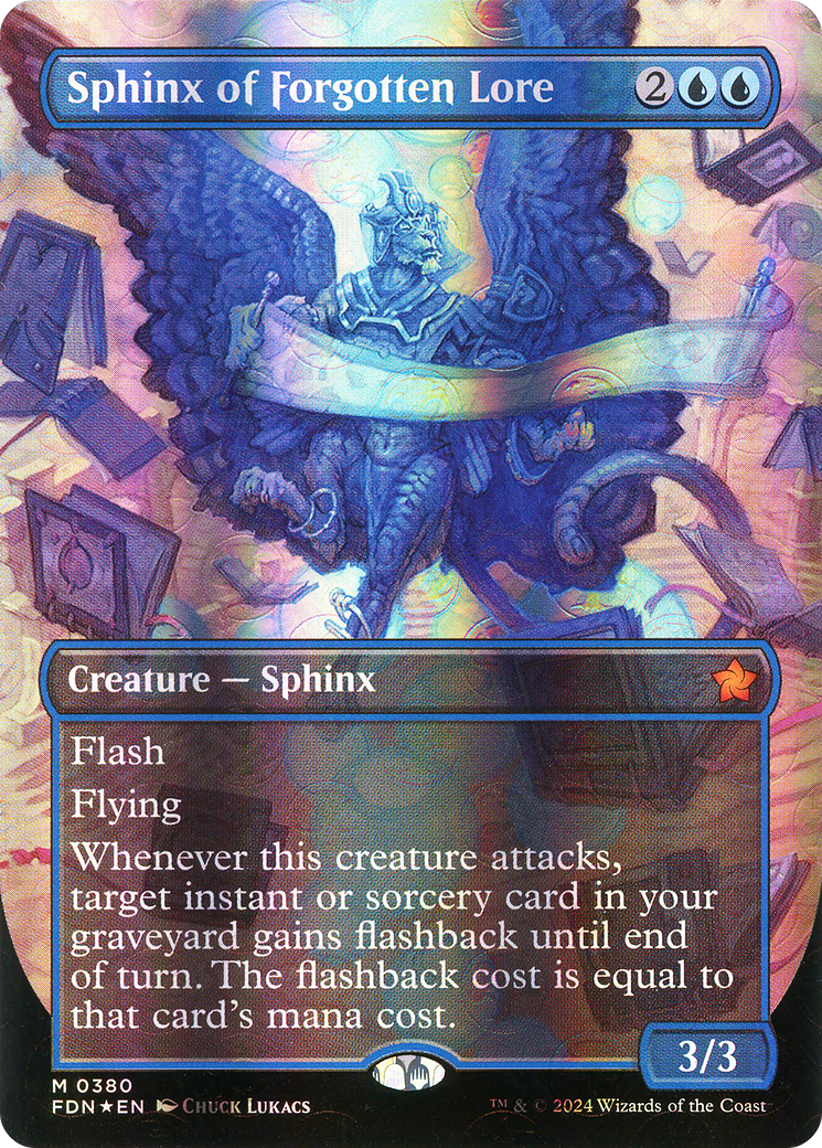 Sphinx of Forgotten Lore (FDN-380) -  (Borderless) Foil