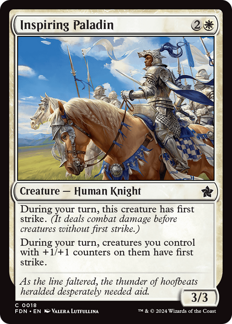 Inspiring Paladin (FDN-018) -  Foil