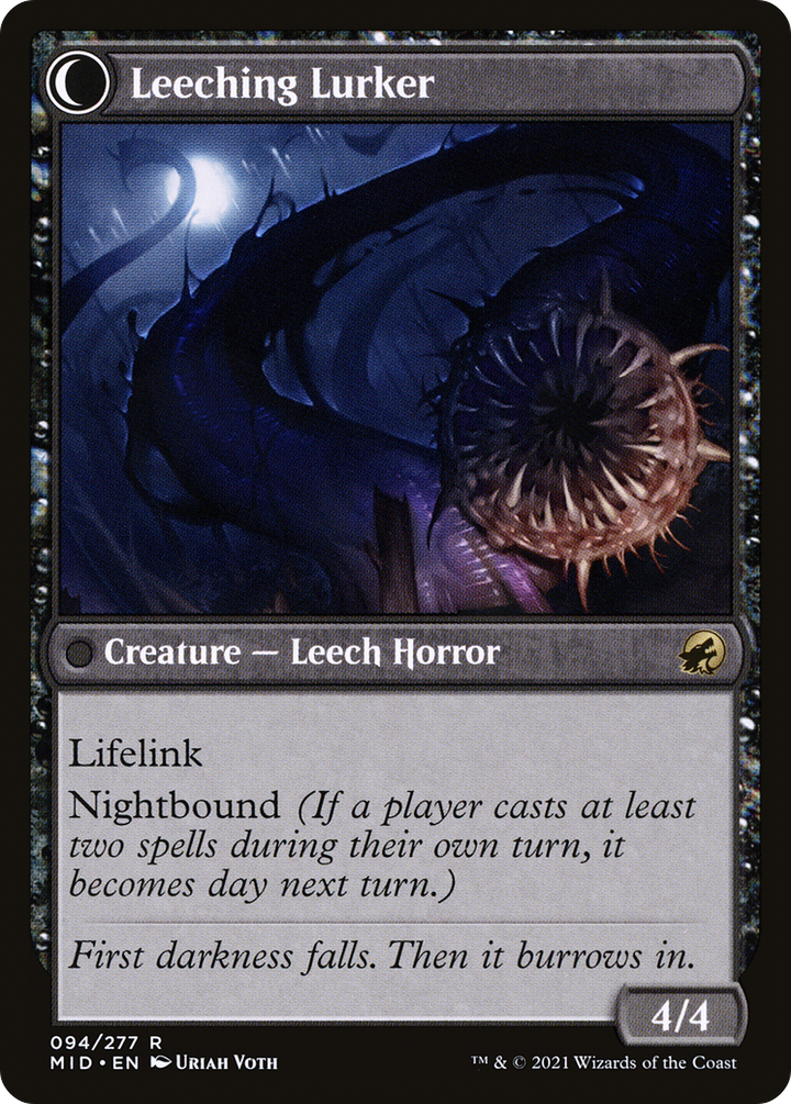 Curse of Leeches // Leeching Lurker (MID-094) - : (Double Faced Transform) Foil