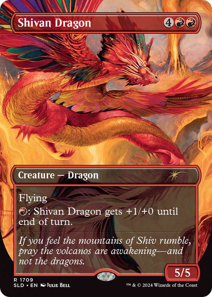 Shivan Dragon (SLD-1709) -  (Borderless) Foil