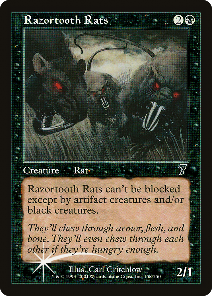 Razortooth Rats (7ED-158★) -  Foil