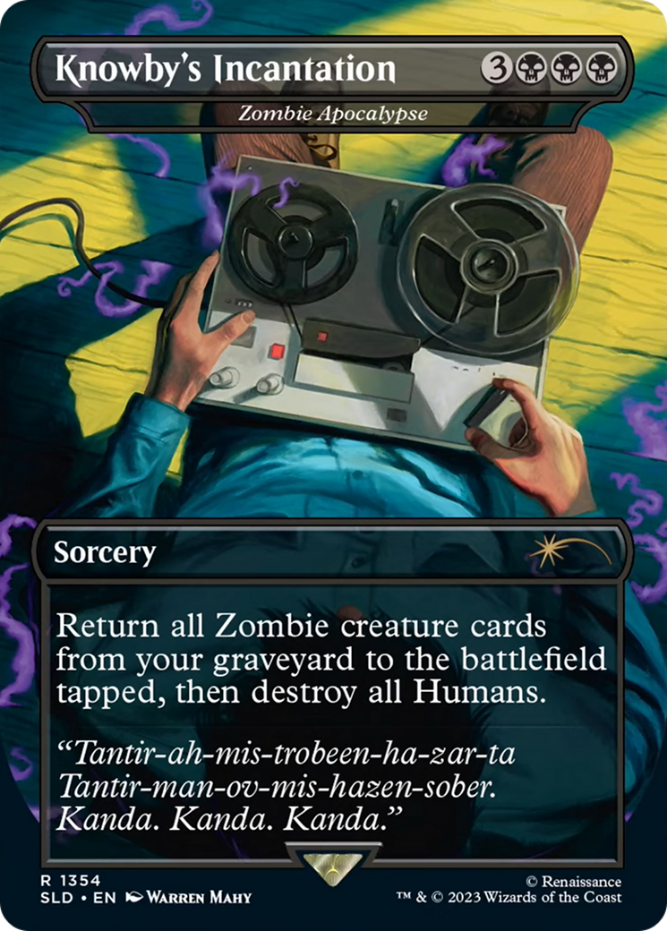 Zombie Apocalypse (SLD-1354) -  / Knowby's Incantation (Borderless) Foil