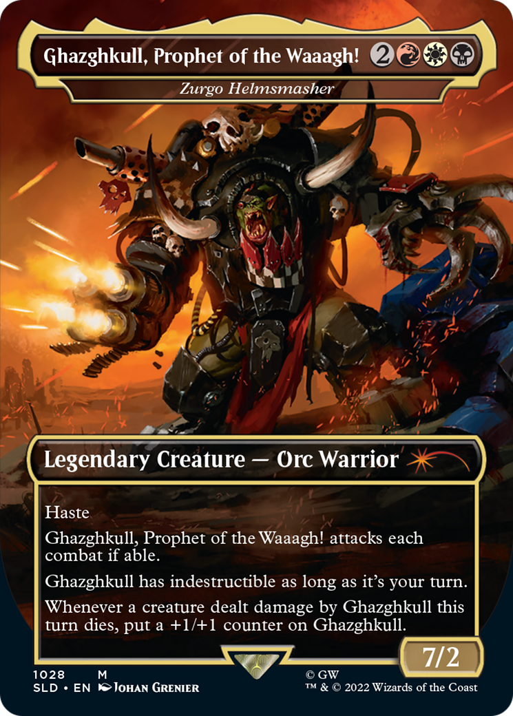 Zurgo Helmsmasher (SLD-1028) -  / Ghazghkull, Prophet of the Waaagh! (Borderless) Foil