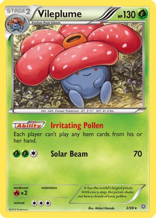 Vileplume 3/98 - Reverse Holofoil