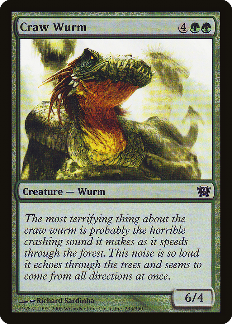 Craw Wurm (9ED-233★) -  Foil