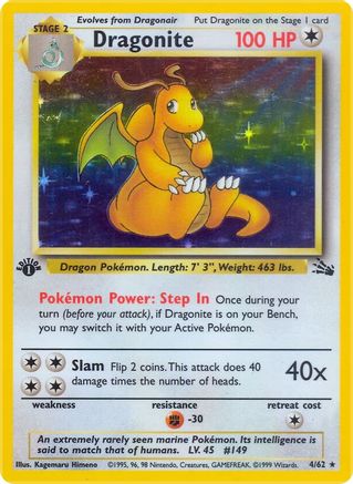 Dragonite (4) 4/62 - Unlimited Holofoil