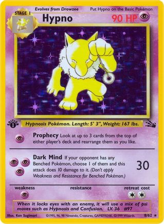 Hypno (8) 8/62 - Unlimited Holofoil