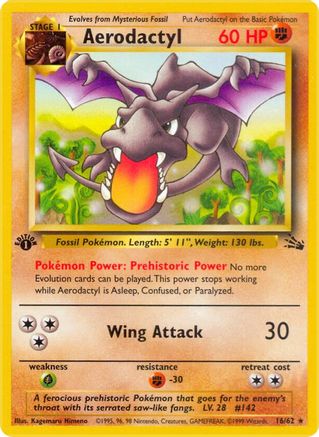 Aerodactyl (16) 16/62 - 1st Edition