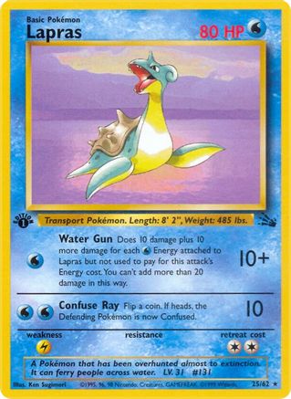 Lapras (25) 25/62 - 1st Edition