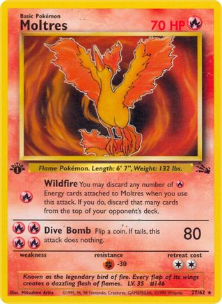 Moltres (27) 27/62 - 1st Edition