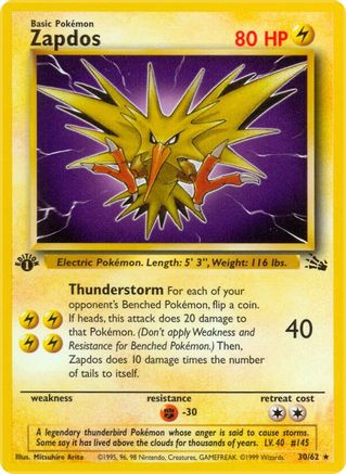 Zapdos (30) 30/62 - 1st Edition