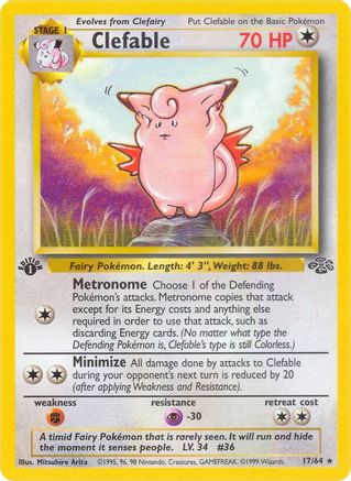 Clefable (17) 17/64 - 1st Edition