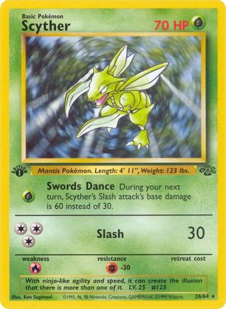 Scyther (26) 26/64 - 1st Edition