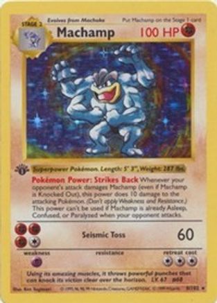 Machamp - 8/102 (Base Set Shadowless) 8 - 1st Edition Holofoil