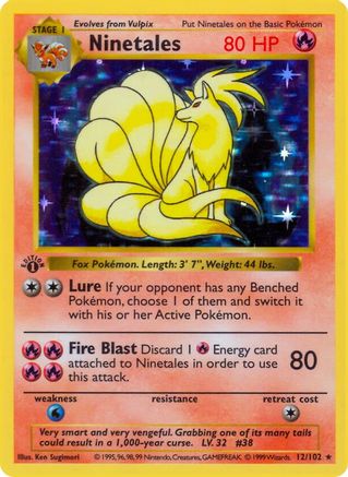 Ninetales 12 - 1st Edition Holofoil