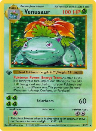 Venusaur 15 - 1st Edition Holofoil