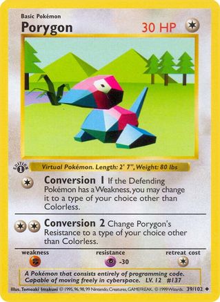 Porygon 39 - 1st Edition