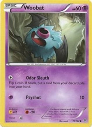 Woobat 71/162 - Reverse Holofoil