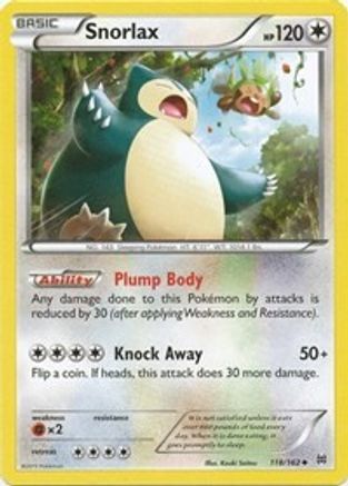 Snorlax 118/162 - Reverse Holofoil