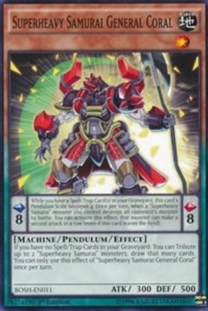 Superheavy Samurai General Coral (BOSH-EN011) - Breakers of Shadow 1st Edition