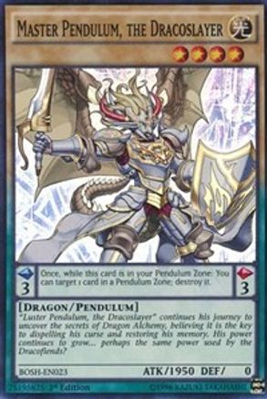 Master Pendulum, the Dracoslayer (BOSH-EN023) - Breakers of Shadow 1st Edition