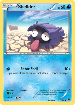 Shellder (22) 22/122 - Reverse Holofoil