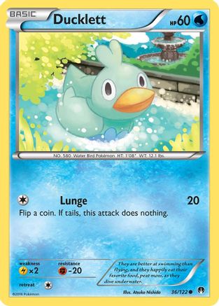 Ducklett 36/122 - Reverse Holofoil