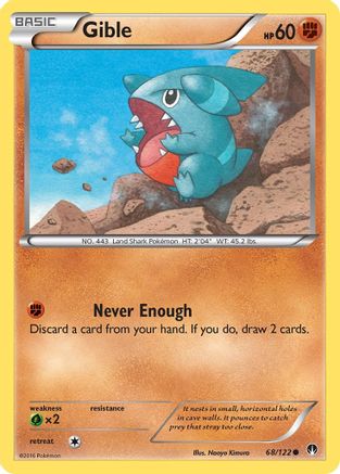 Gible 68/122 - Reverse Holofoil