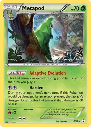 Metapod 4/83 - Reverse Holofoil