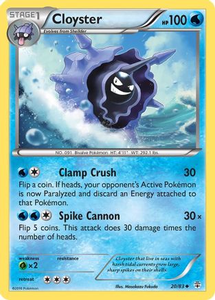 Cloyster 20/83 - Reverse Holofoil