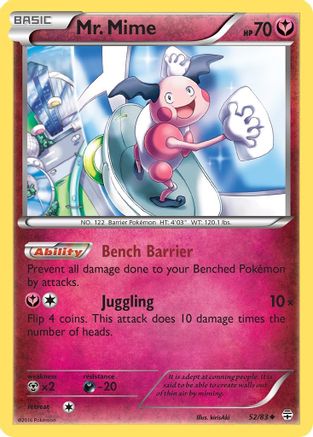 Mr. Mime 52/83 - Reverse Holofoil