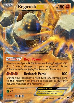 Regirock EX 43/124 - Holofoil