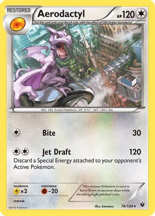 Aerodactyl 76/124 - Reverse Holofoil