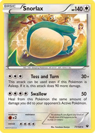 Snorlax 77/124 - Reverse Holofoil