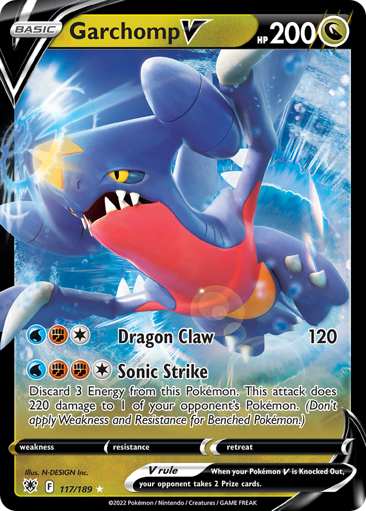 Garchomp V 117/189 - Holofoil