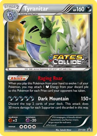 Tyranitar (Prerelease) XY130/211 - Holofoil