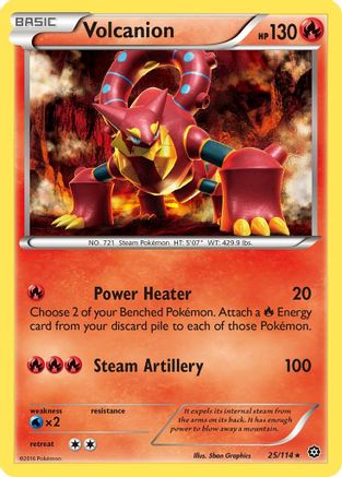 Volcanion 25/114 - Reverse Holofoil