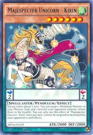 Majespecter Unicorn - Kirin (MP16-EN129) - 2016 Mega-Tins Mega Pack 1st Edition