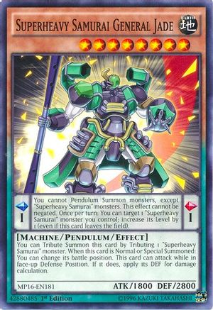 Superheavy Samurai General Jade (MP16-EN181) - 2016 Mega-Tins Mega Pack 1st Edition