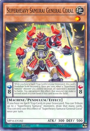 Superheavy Samurai General Coral (MP16-EN182) - 2016 Mega-Tins Mega Pack Unlimited