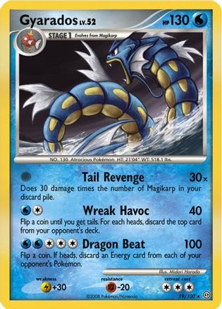 Gyarados - 19/100 (DP Stormfront) 19 - Holofoil