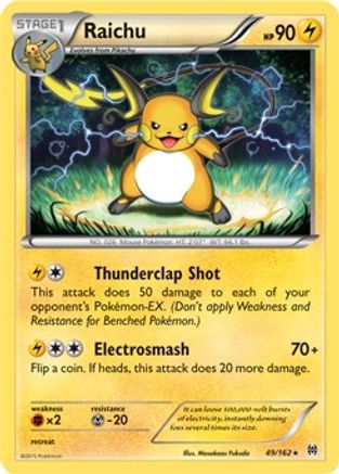 Raichu - 49/162 (XY BREAKthrough) (Cracked Ice Holo) 49 - Holofoil