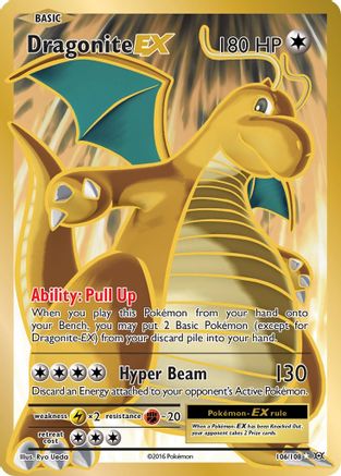 Dragonite EX (Full Art) 106/108 - Holofoil