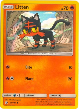 Litten - 24/149 (Water Web Holo) 24 - Holofoil